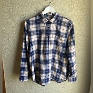 J Crew plaid popover shirt
